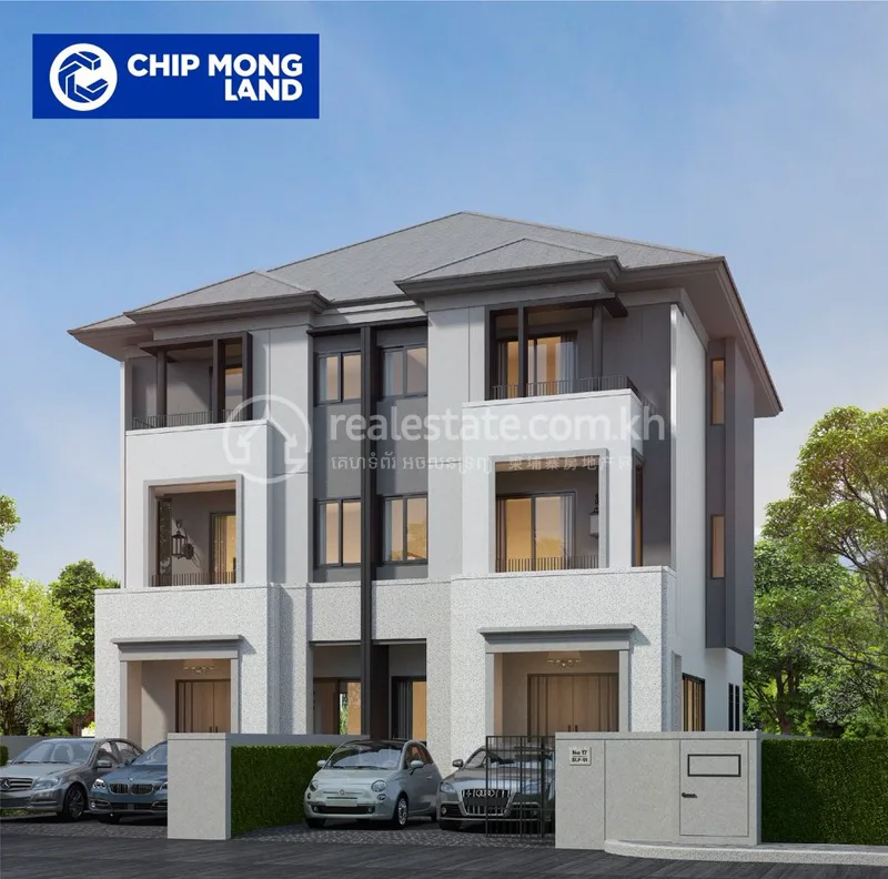 Render of the three-storey Twin Villa house type offered at Chip Mong Landmark 271