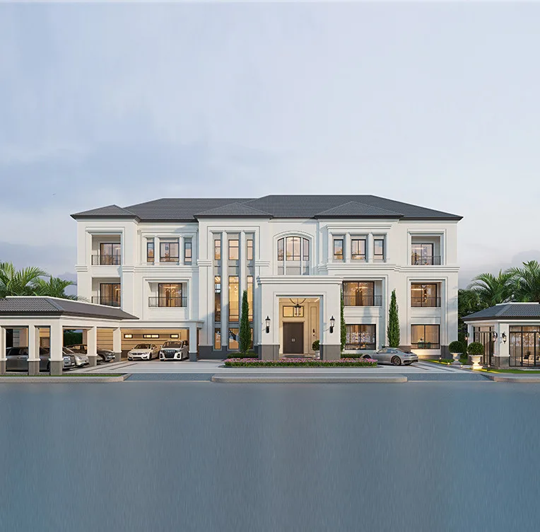 Front-elevation render of the King Manor villa at Chip Mong Land Landmark 60M
