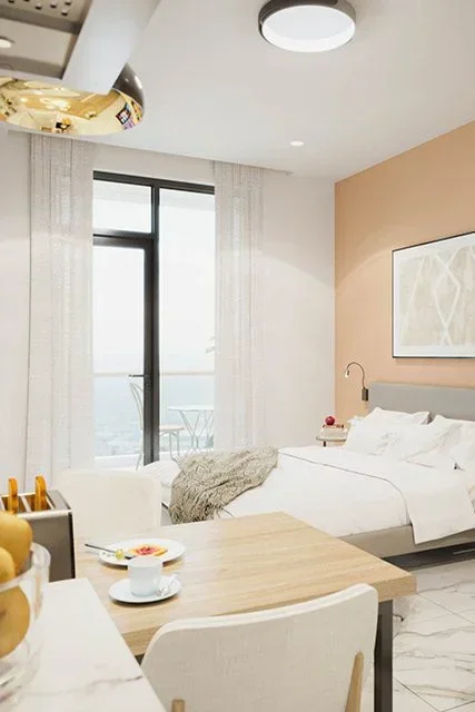 Studio unit interior at LZ Sea View Premium