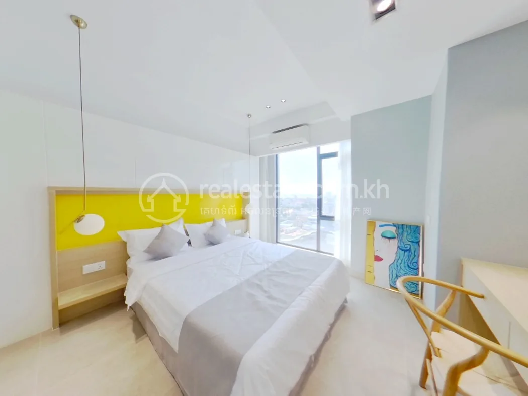 Furnished bedroom in a Time Square 1 show unit, BKK1