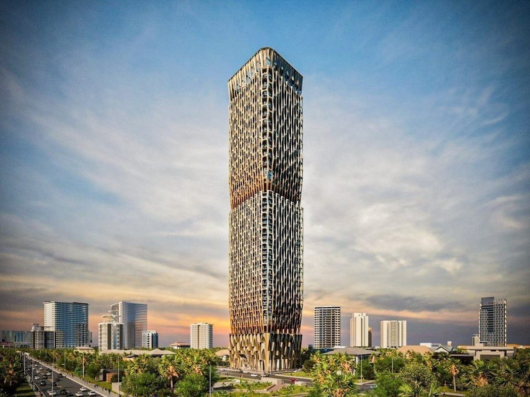 Architectural rendering of the Time Square 7 high-rise condominium tower