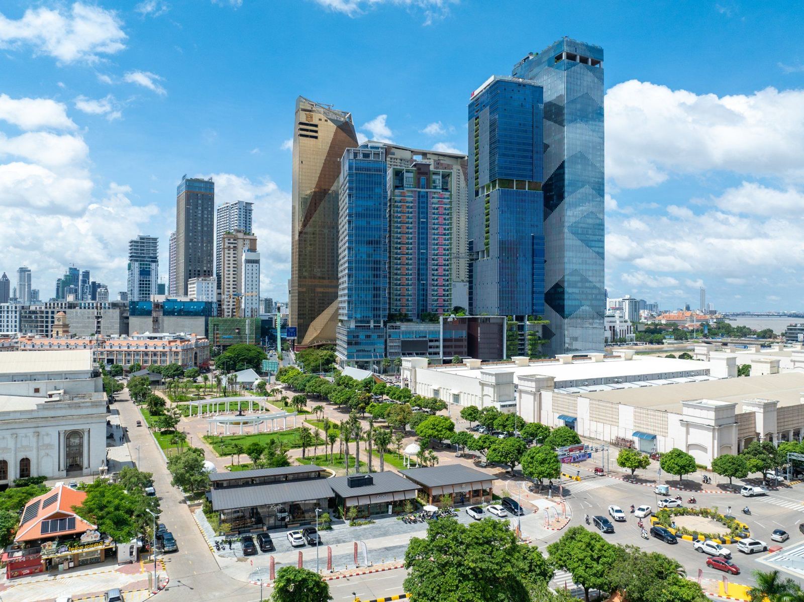 High-rise towers of the Koh Pich central business district