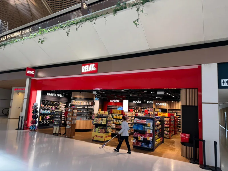 A Relay convenience store in the international departures area of Techo International Airport
